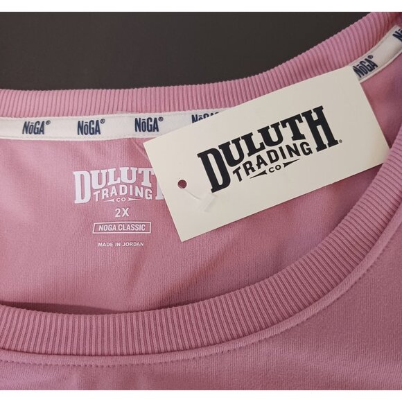 Deluth Trading Women's 2X Plus NoGA Classic Short Sleeve Shirt Pink Pullover NWT - Picture 7 of 16